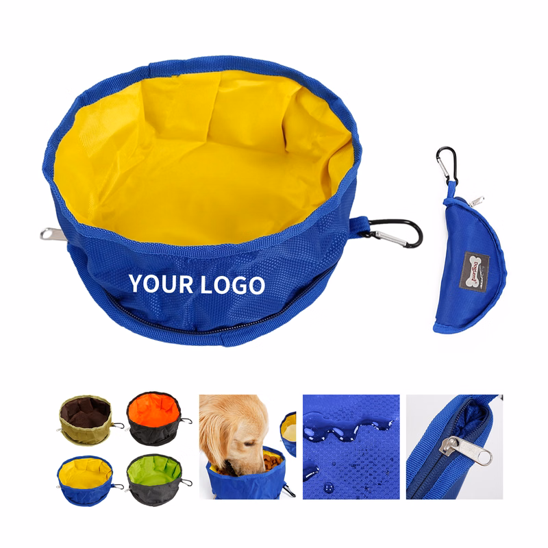 Collapsible Waterproof Pet Bowl Polyester 6.3" x 3.55"