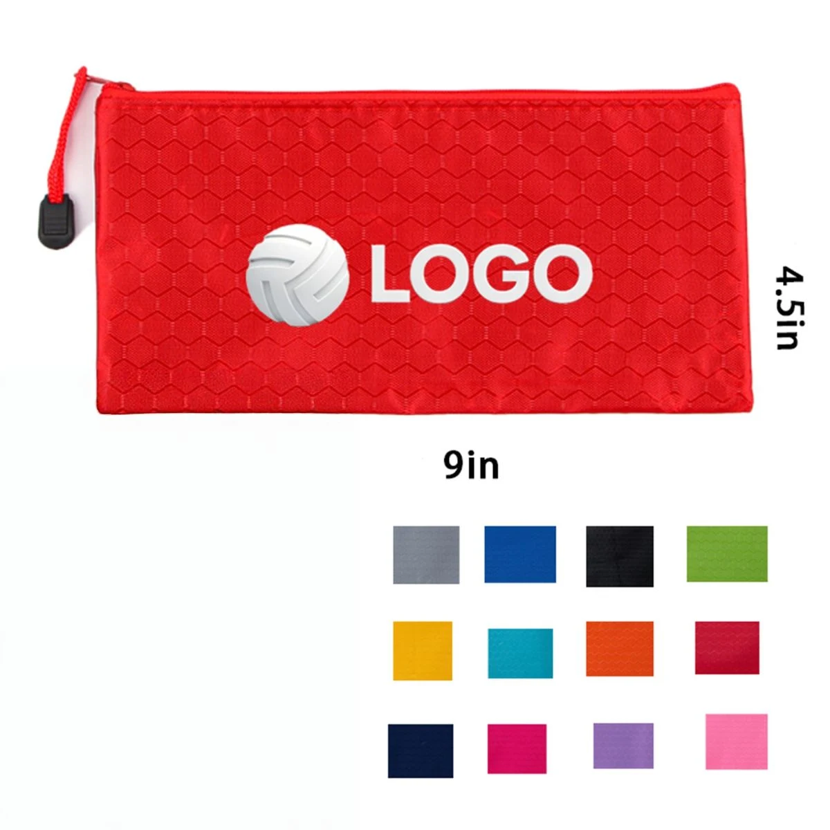 A6 Oxford Cloth Football Grain Zipper Bag 1