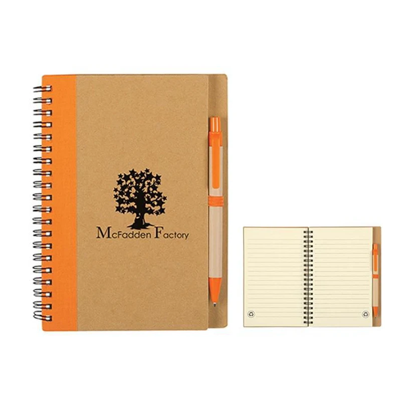 Spiral Kraft Notebook with Pen Set 1