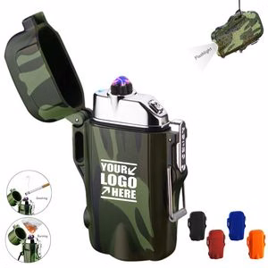 Flashlight With Compass And Dual Arc Lighter