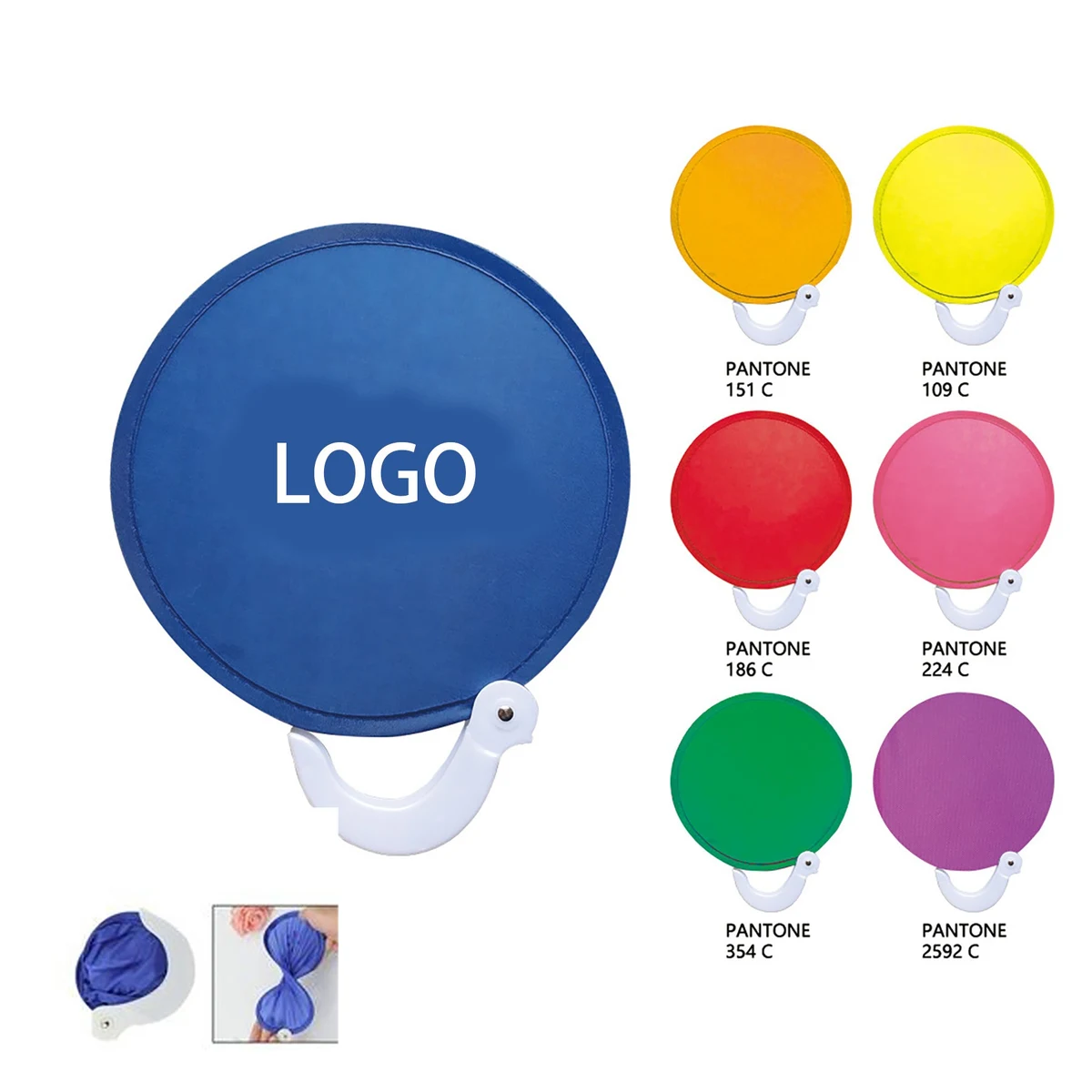 Foldable Nylon Round Fans 1