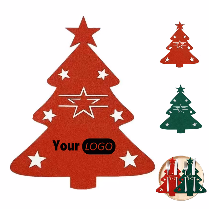 Christmas Tree Non-Woven Cutlery Mat