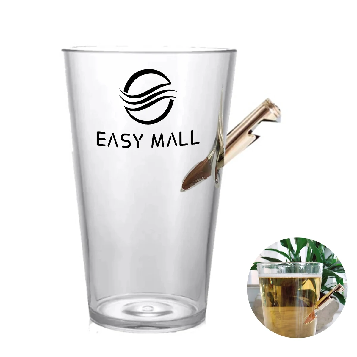 17Oz Embedded Copper Bullet Cup With Bottle Opener 1