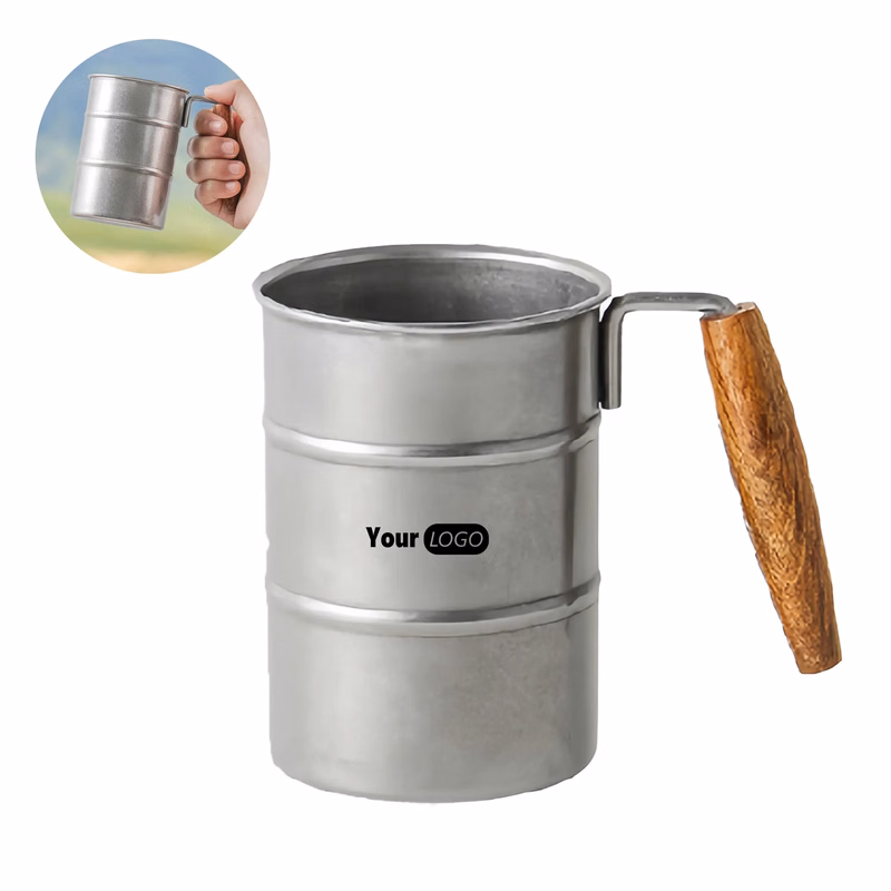 Stainless Steel Vintage Large Capacity Beer Mug With Lid