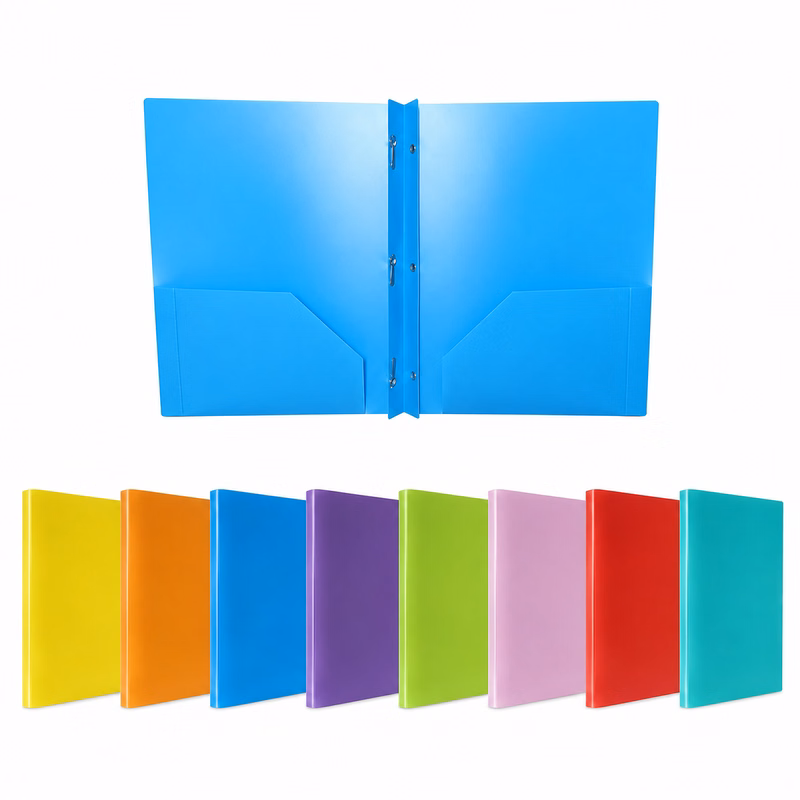 Dual Pocket File Folder Snap Closure