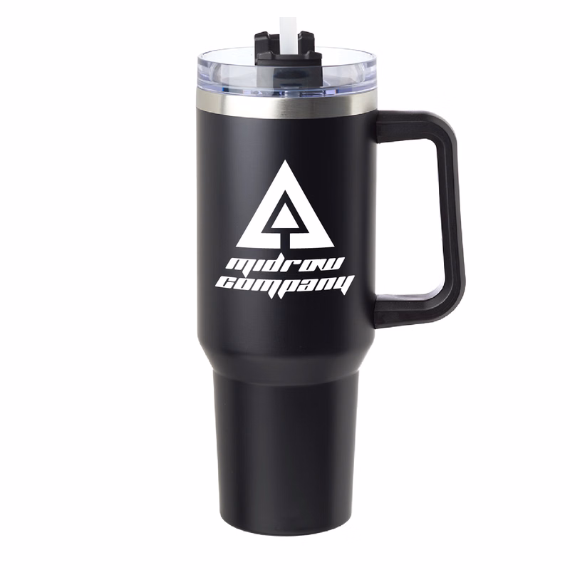 40 oz. Pinnacle Stainless Steel Travel Mug (1 Color Imprint)