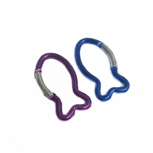 Custom Fish Shaped Carabiner Keychain — Outdoor Enthusiast and Angler Favorite 1