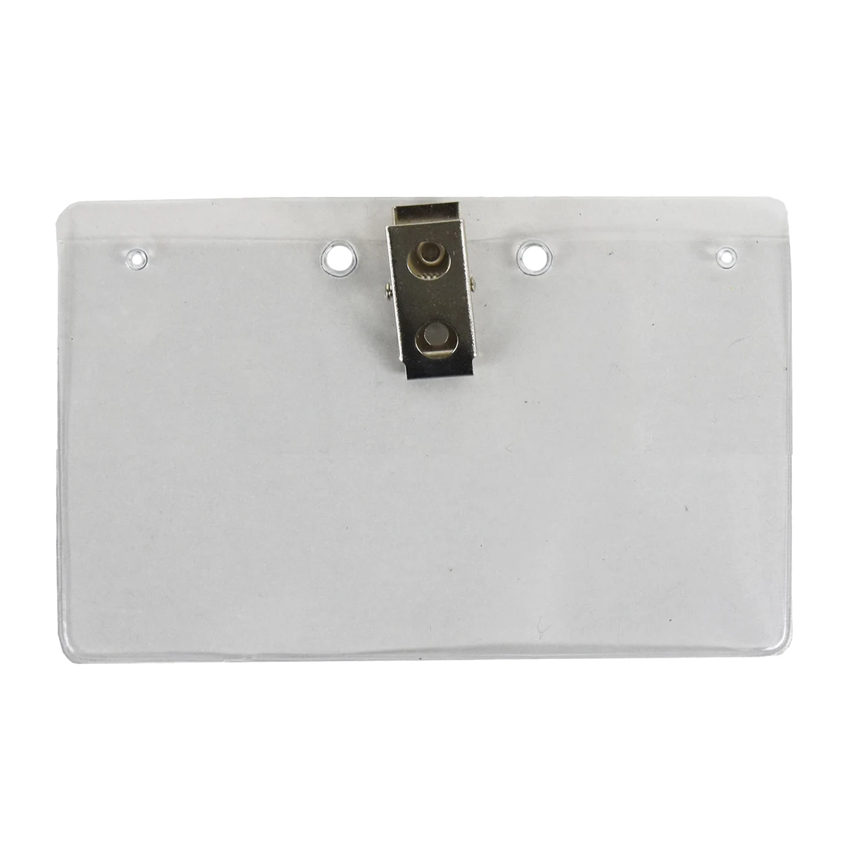 3.5x2.25 inch Horizontal Vinyl Badge Holder With Swivel Clip 1