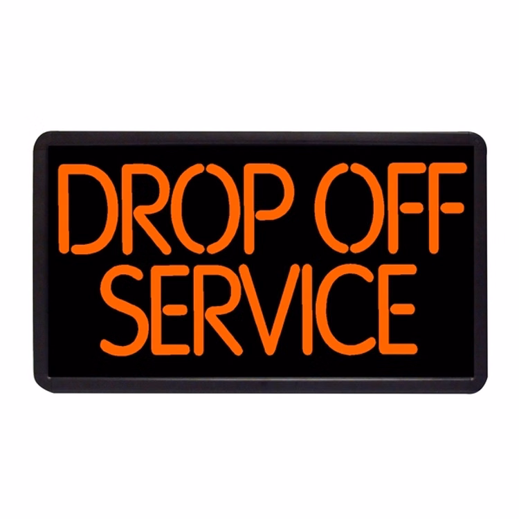 Drop Off Service 13" x 24" Simulated Neon Sign