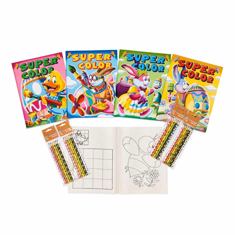 Easter Bundle - Coloring Books and Colored Pencils
