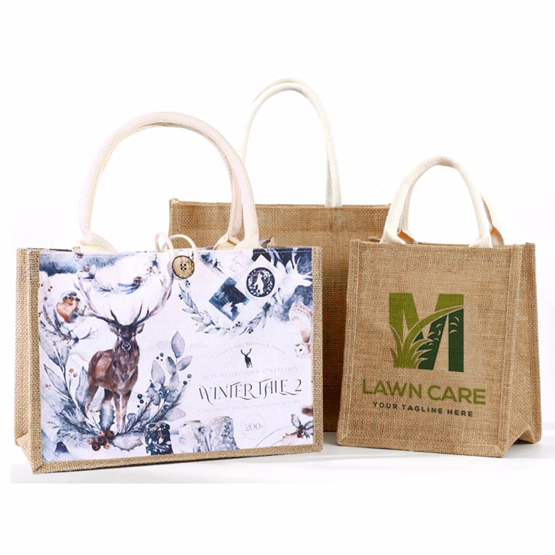 Natural Jute Fiber Tote Bag