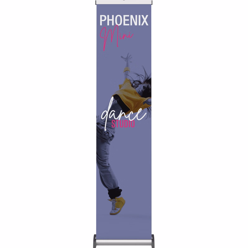 Phoenix Mini Full Height 3 Pole Silver Retractable Banner Stand