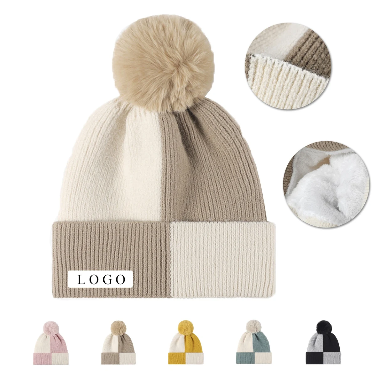 Lady's Knitted Beanie Hat 1