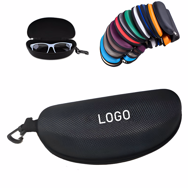 Portable Travel Zipper Sunglasses Case with Hook