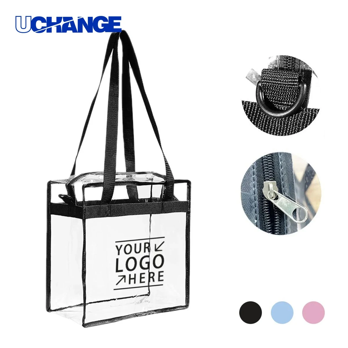 Clear Zippered Tote Bag 1
