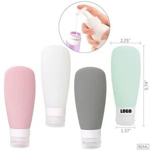 90ml Tube Silicone Travel Bottle With Flip Up Lid 1