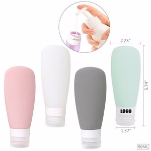 90ml Tube Silicone Travel Bottle With Flip Up Lid
