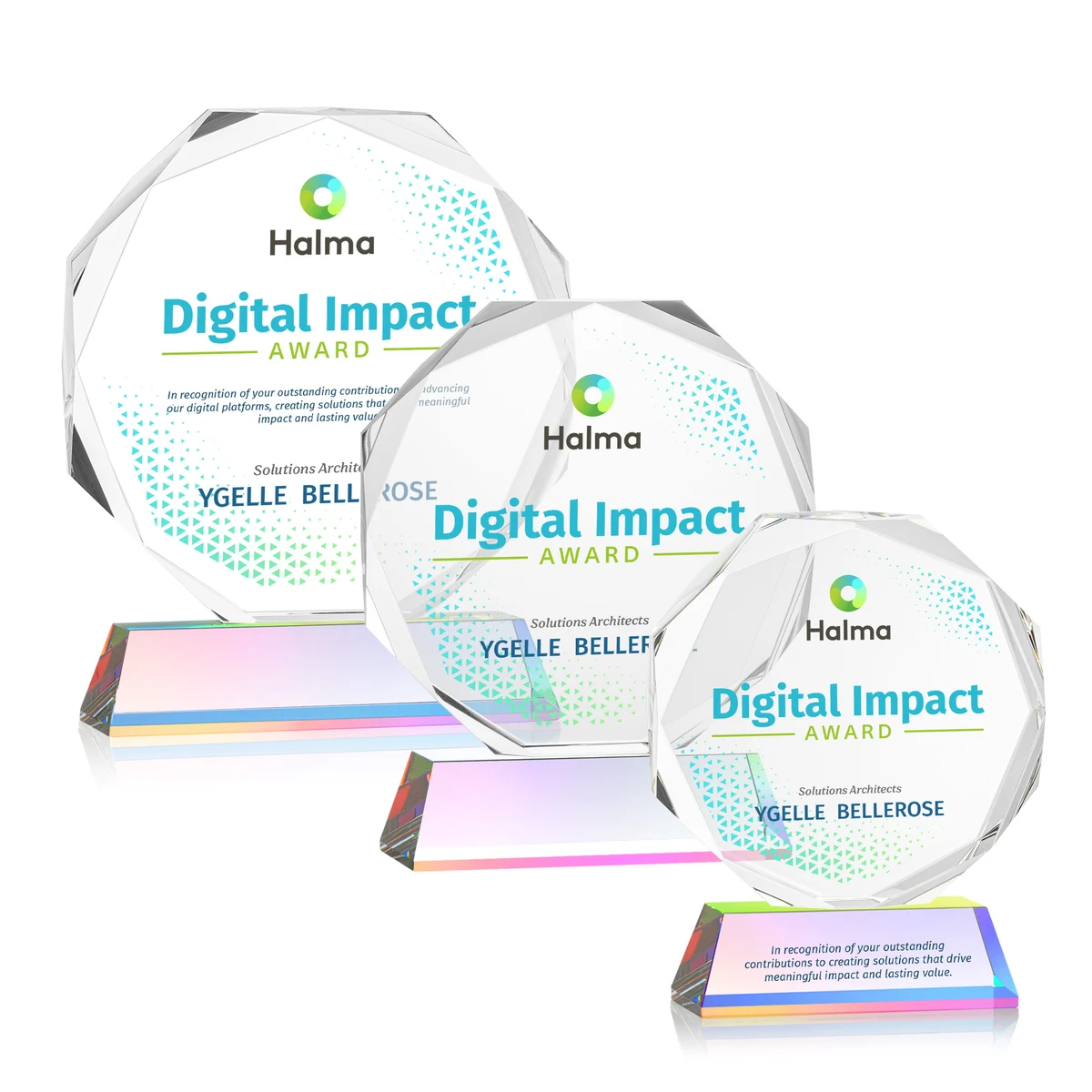 Acadian VividPrint™ Award on Newhaven Base - Prismatic 1