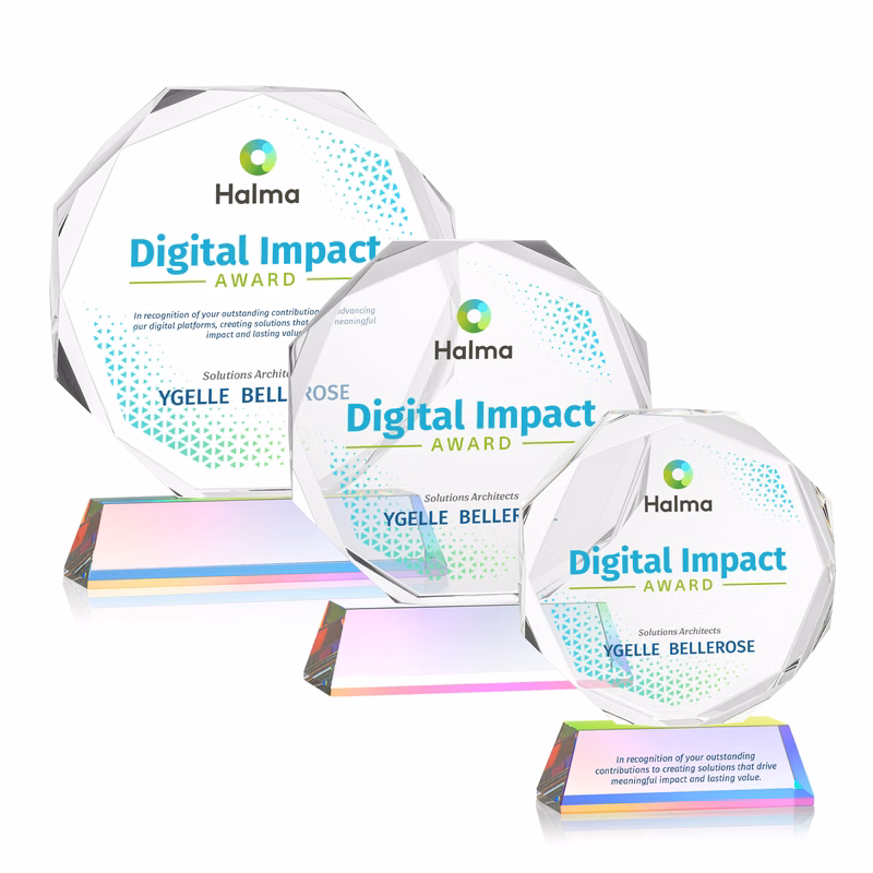 Acadian VividPrint™ Award on Newhaven Base - Prismatic