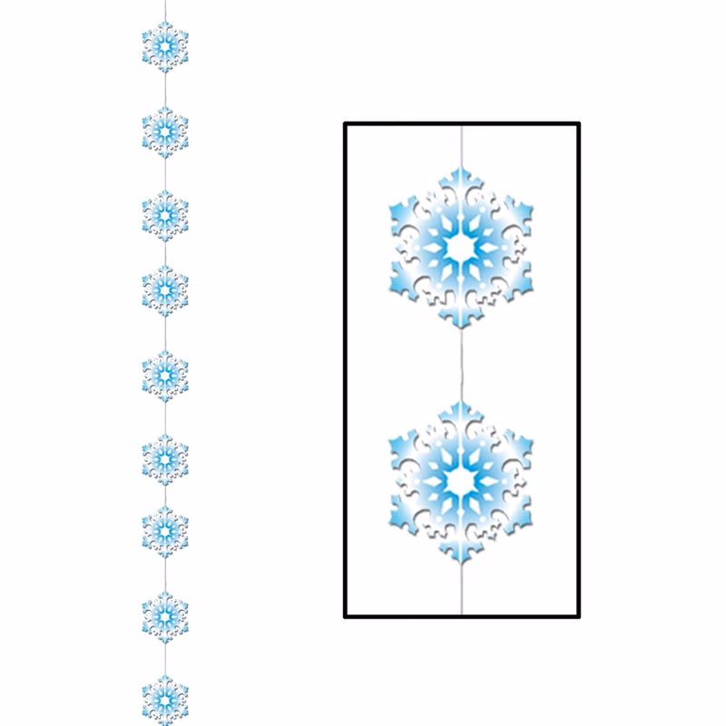 Snowflake Stringers - White & Blue 6' 6"