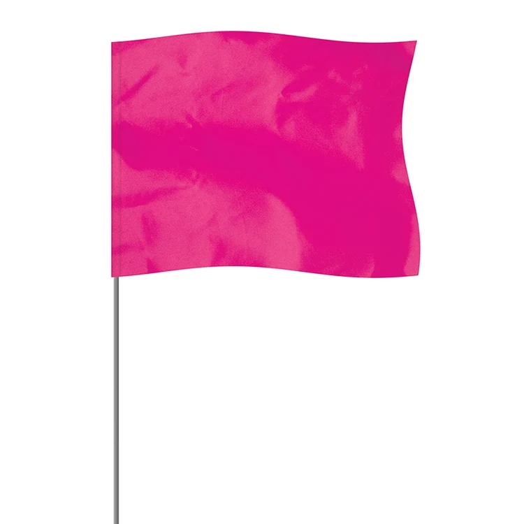 Pink 4" x 5" Marker Flag on a 21" Wire 1