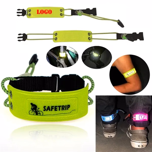 Reflective Arm & Leg Safety Strap Bracelet with Felt Backing for Events, Gifting and Everyday Use
