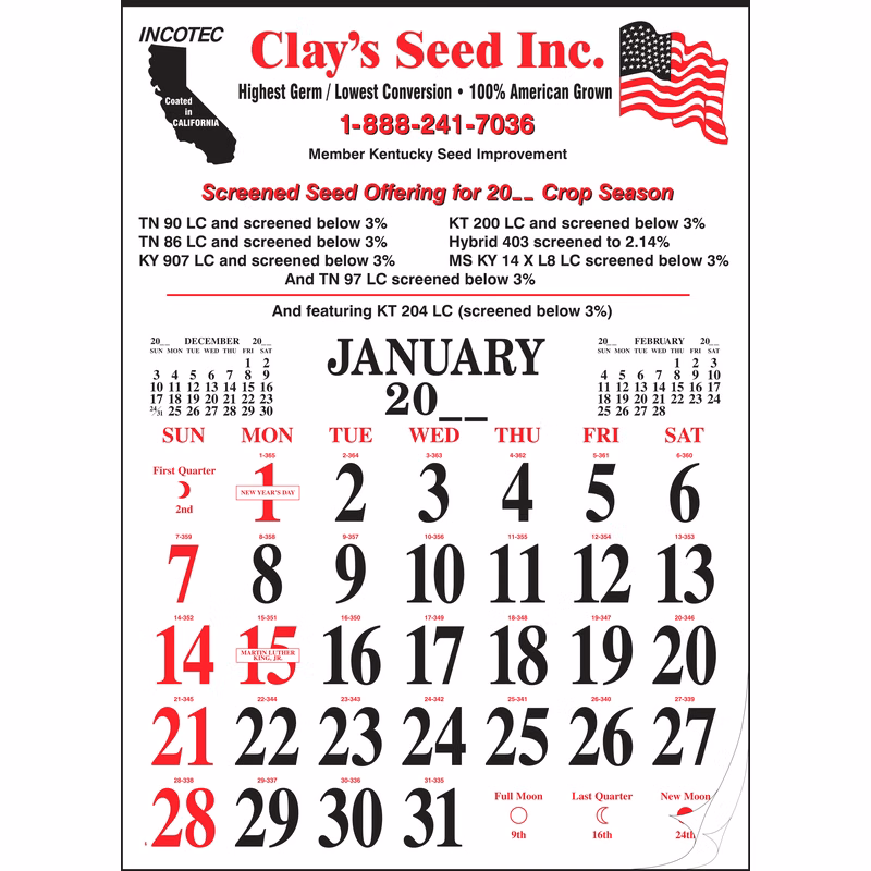 Style 84 Large 12-Sheet Calendar