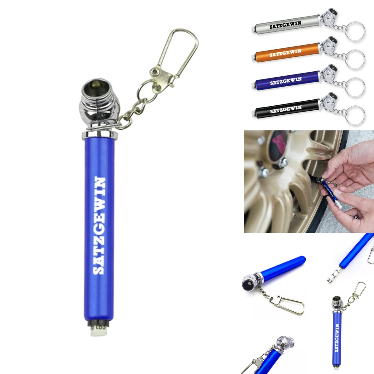 Custom Compact Tire Gauge Keychain 1