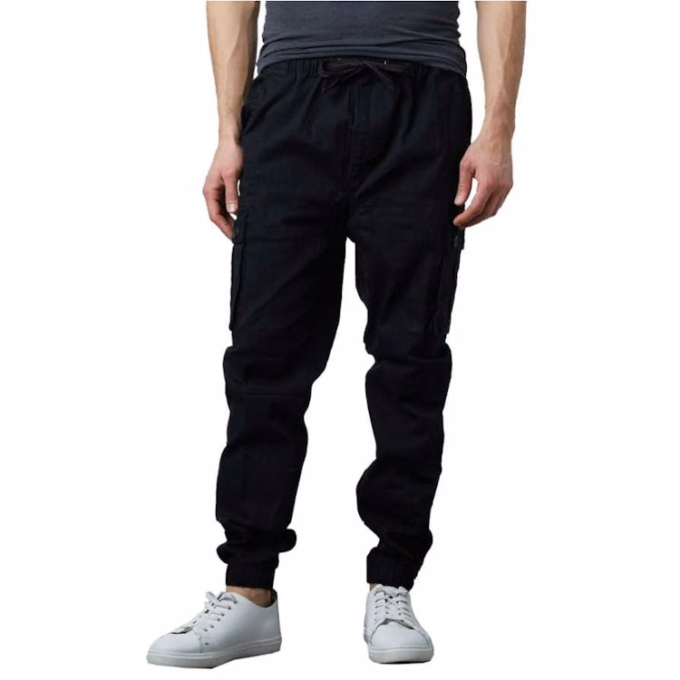Boys' Slim Cargo Joggers - Black S-XL