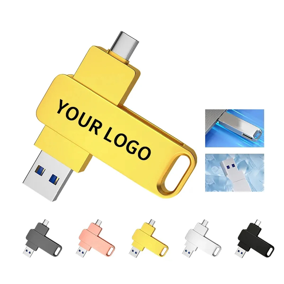 Compact USB Stick with Dual Connectors 1