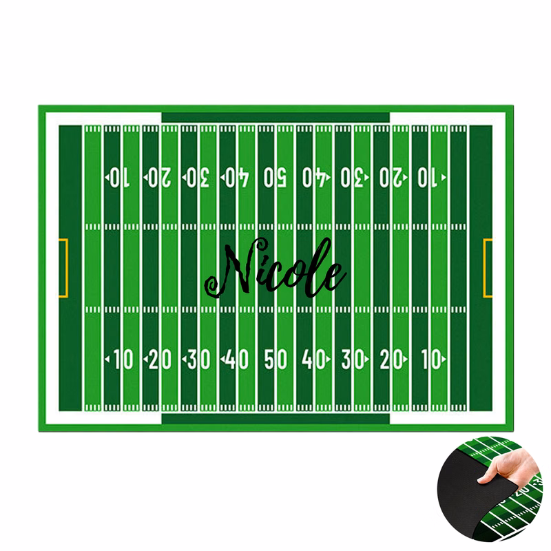 Rugby Pattern Extra Large Non-slip Gaming Mouse Pad