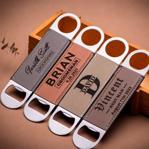 Custom Stainless Steel Bottle Opener with Rubber Grip — Bar & Kitchen Giveaway