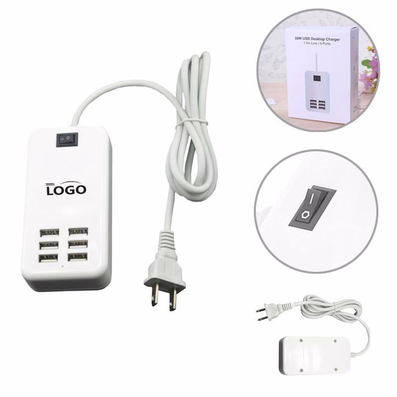 MOQ50 6-Port USB Charging Hub