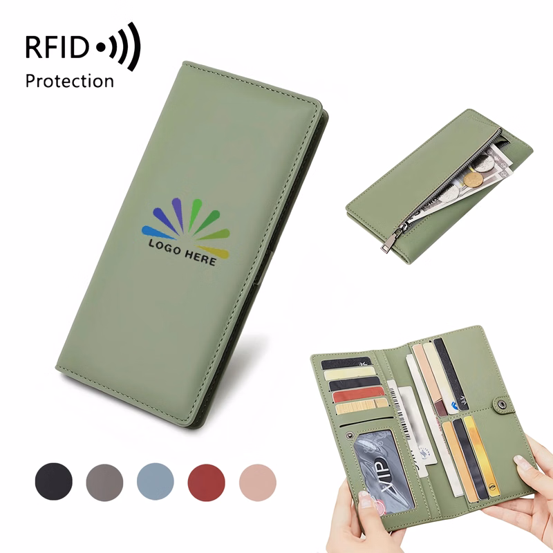 RFID Anti-theft Brush Leather Wallet Card Bag