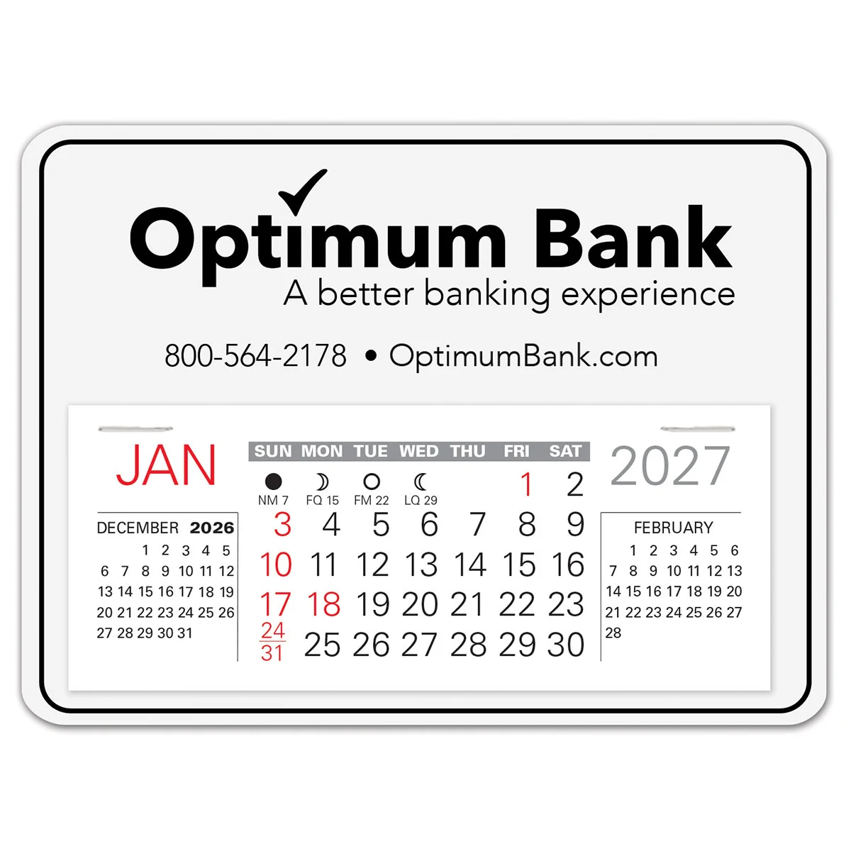 Rectangle Easy Stick™ Calendar 1