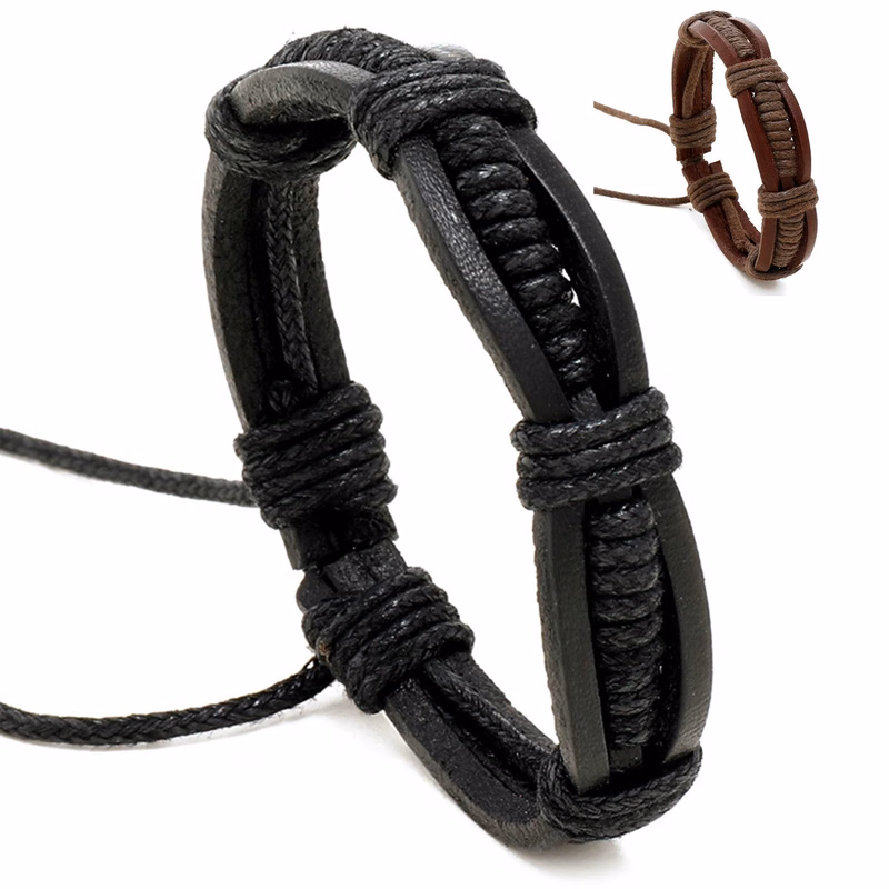 PU Simple hand-woven men's bracelets