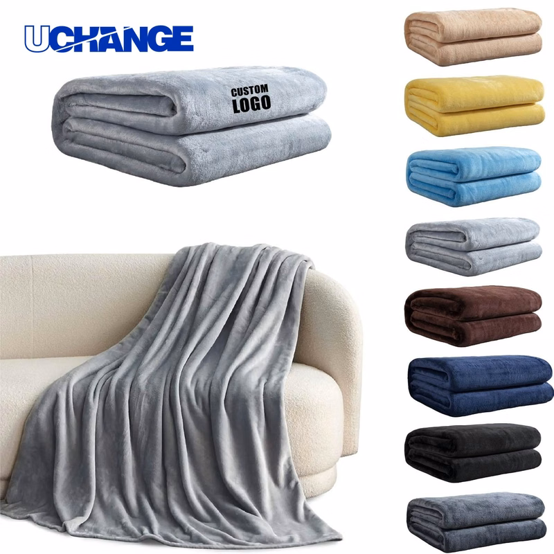 Solid-Color Blanket for Home, Office, and Travel