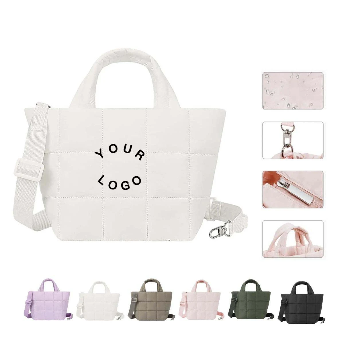 Durable Nylon Quilted Shoulder Bag for Daily Use 1