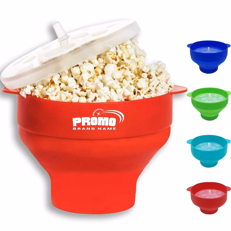 Microwave Popcorn Popper Maker Collapsible Bowl with Handles