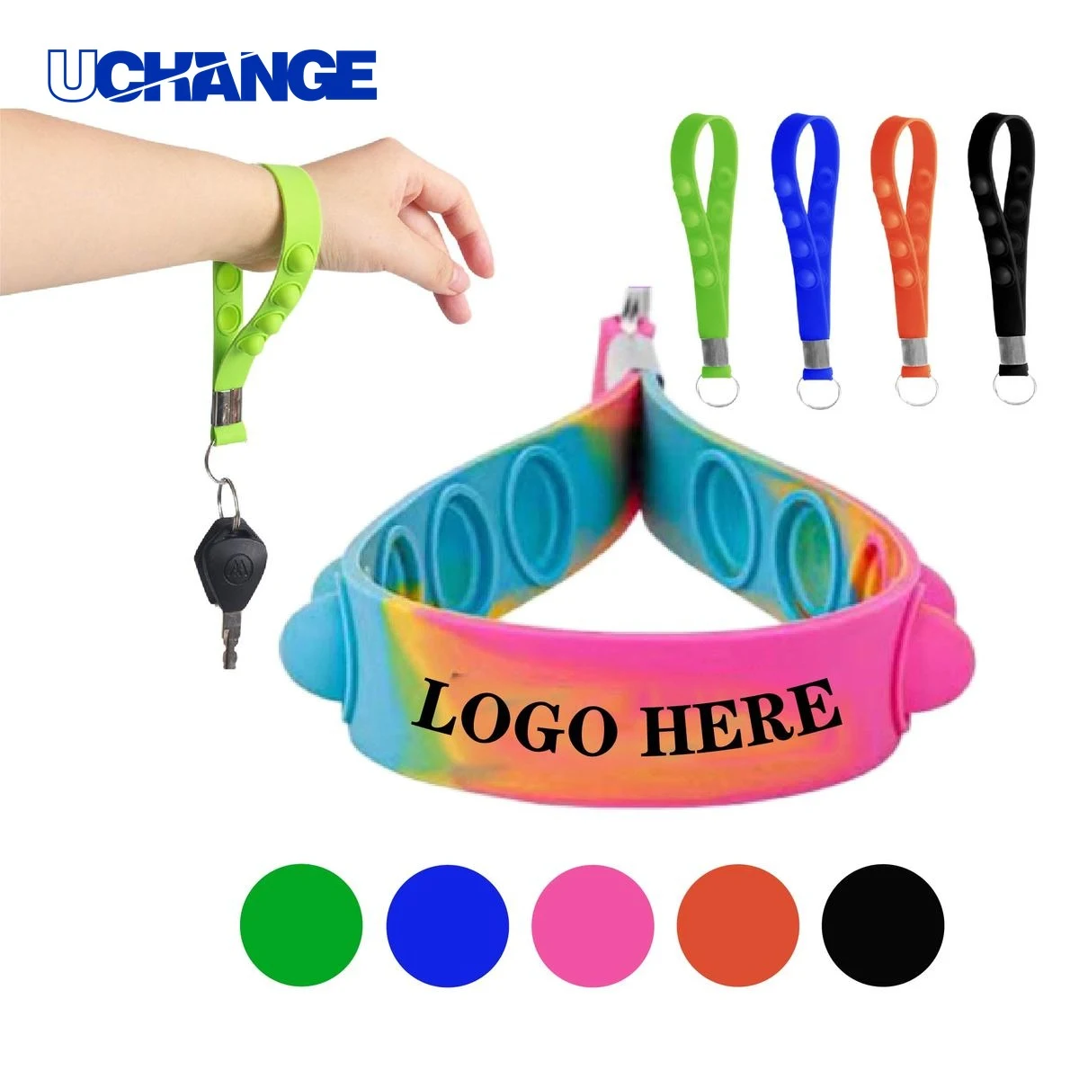 Push Popper Wristband Keychain 1