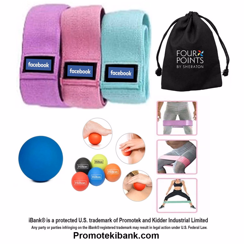 iBank ® Fabric Resistance Band + Massage Ball