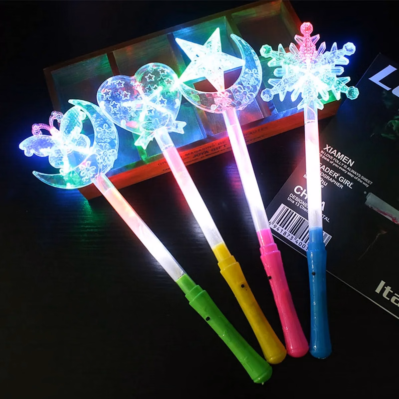 LED Light Up Frozen Snowflake Wand Toy