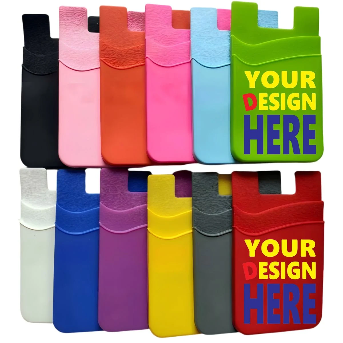 Silicone Phone Card Holder 3M Adhesive 1