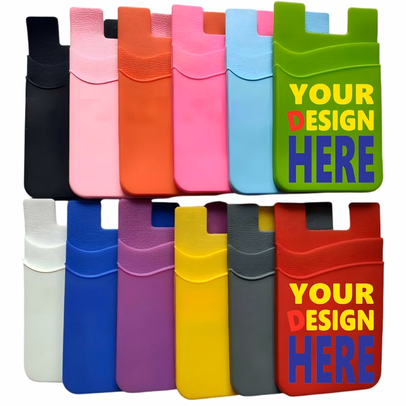 Silicone Phone Card Holder 3M Adhesive