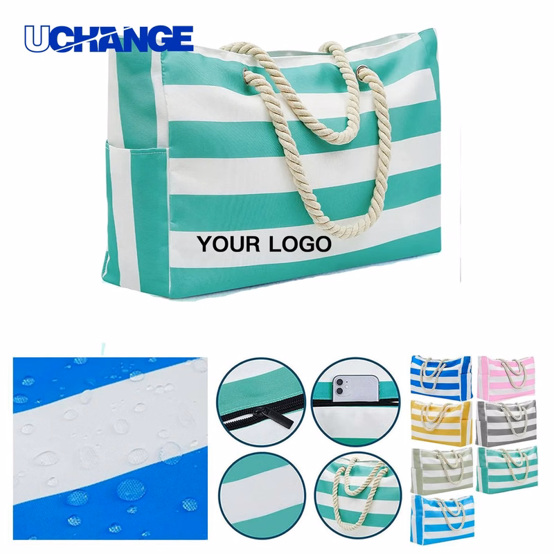 Beach Tote Bag Carrier with Side Pockets