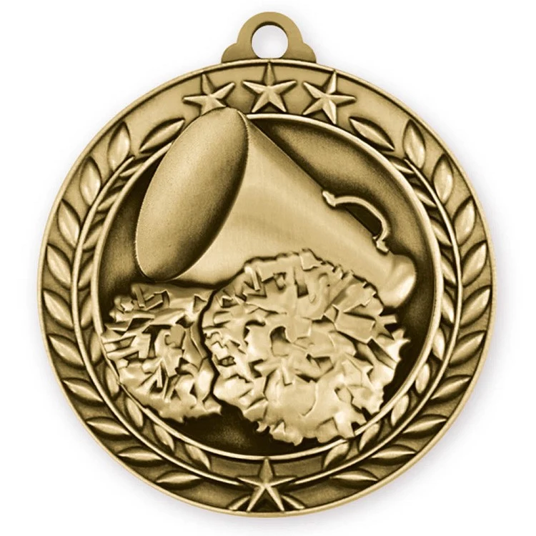 Cheerleading Wreath Award Medallion (2-3/4") 1