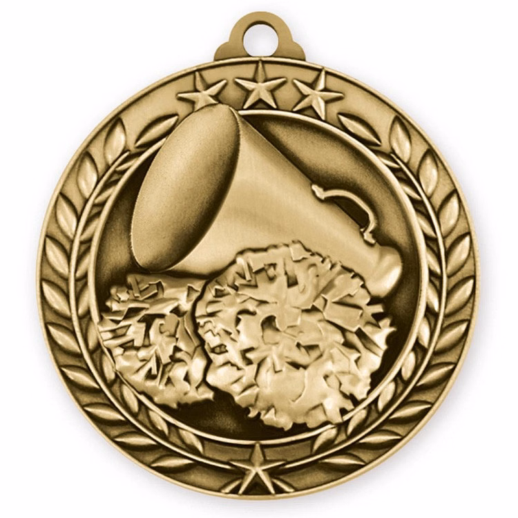 Cheerleading Wreath Award Medallion (2-3/4")