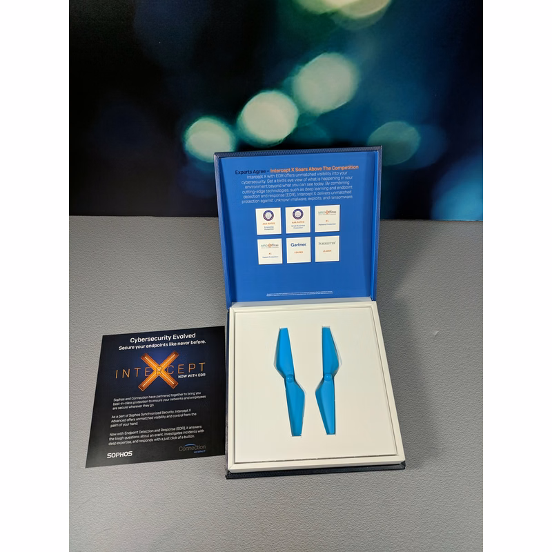 Custom Printed Full Color Hinged Soft Touch Luxury Gift Box - 8x8x2