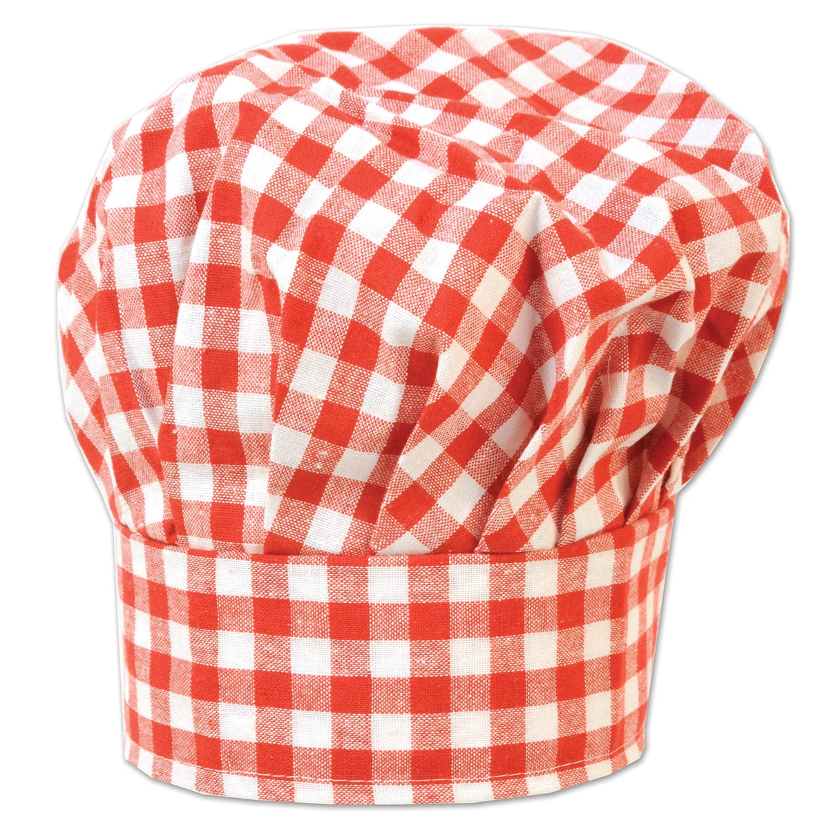 Gingham Fabric Chef's Hat 1