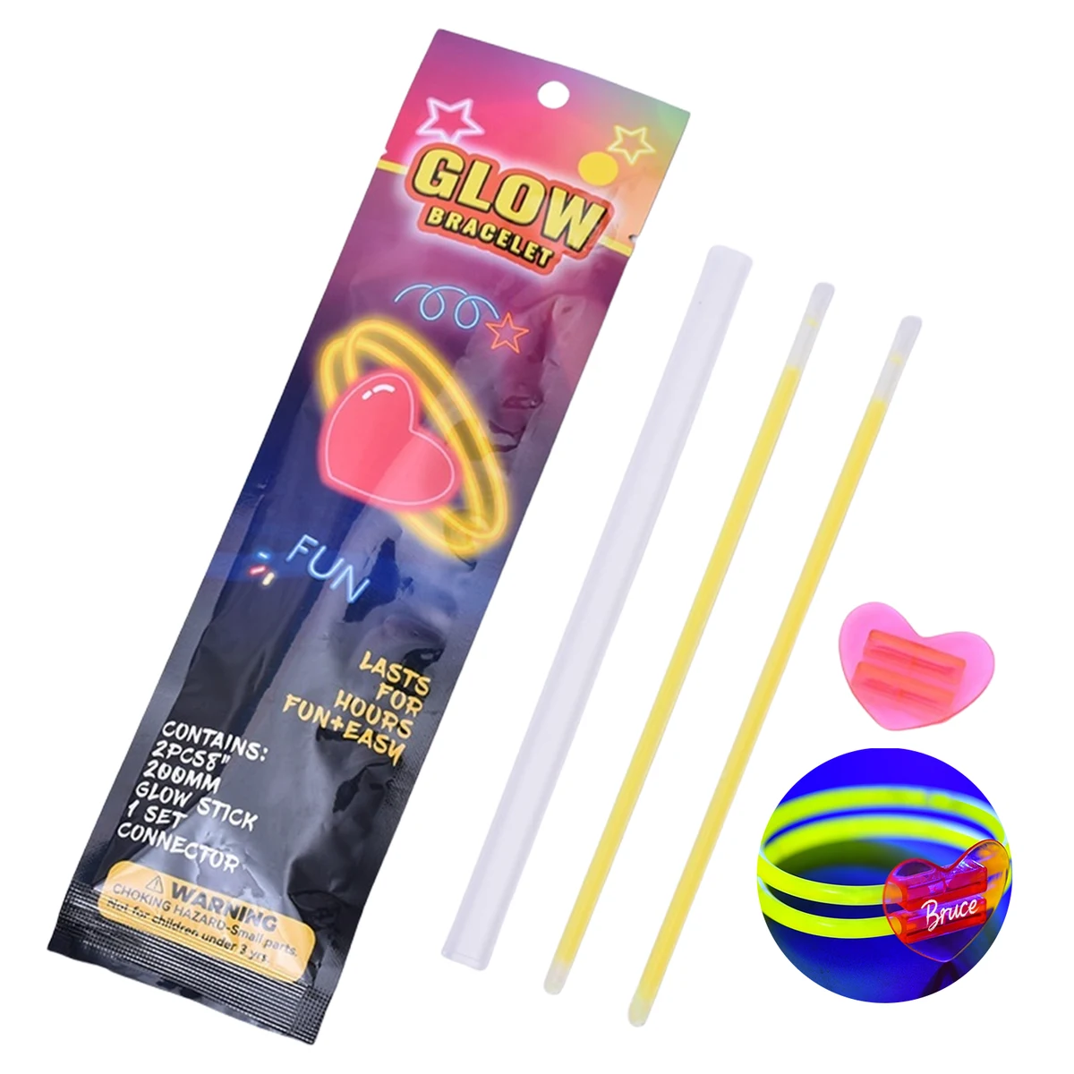 Concert Glow Stick Heart Bracelet 1